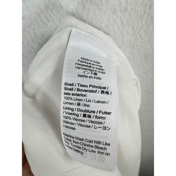 J.Crew Soleil pant in linen wide leg 90s boho white sz XL - Picture 9 of 9